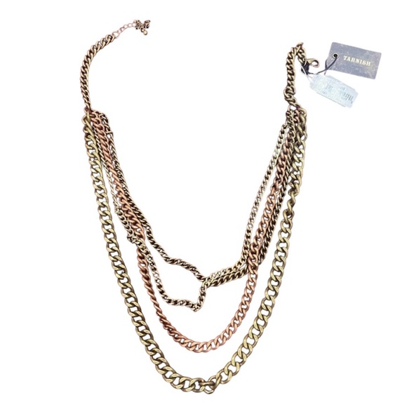 Nordstrom Jewelry - Nordstrom  Necklace NWT long chain link necklace green and bronze gold